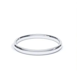 - Bevelled Edge Profile Plain Wedding Ring Platinum