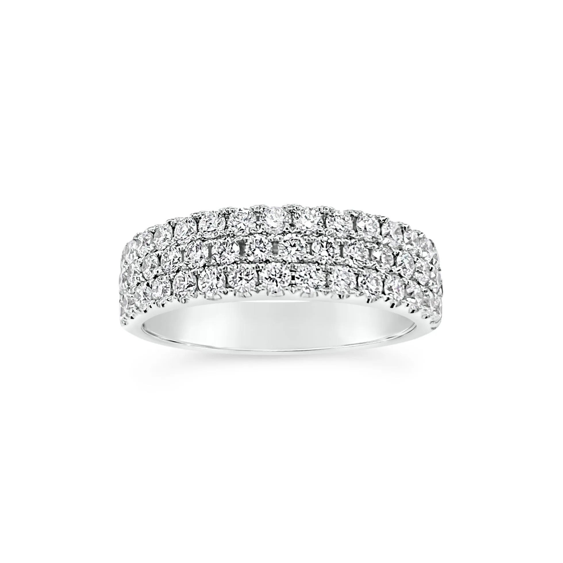 1 ct Diamond Triple Row Wedding Band