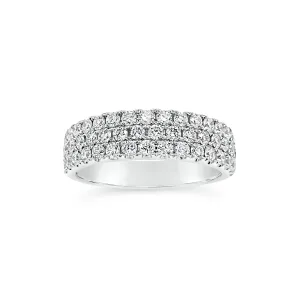 1 ct Diamond Triple Row Wedding Band