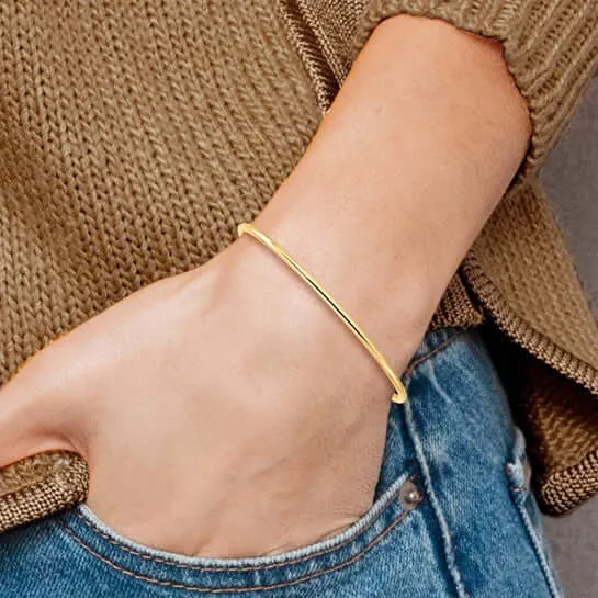 10k Yellow Gold Slip-On Bangle