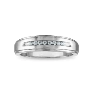 1/10 CTW Diamond Wedding Ring in 10KT White Gold