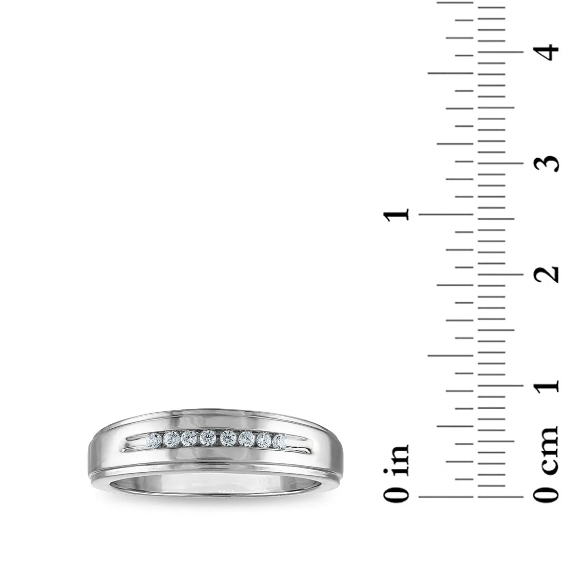 1/10 CTW Diamond Wedding Ring in 10KT White Gold