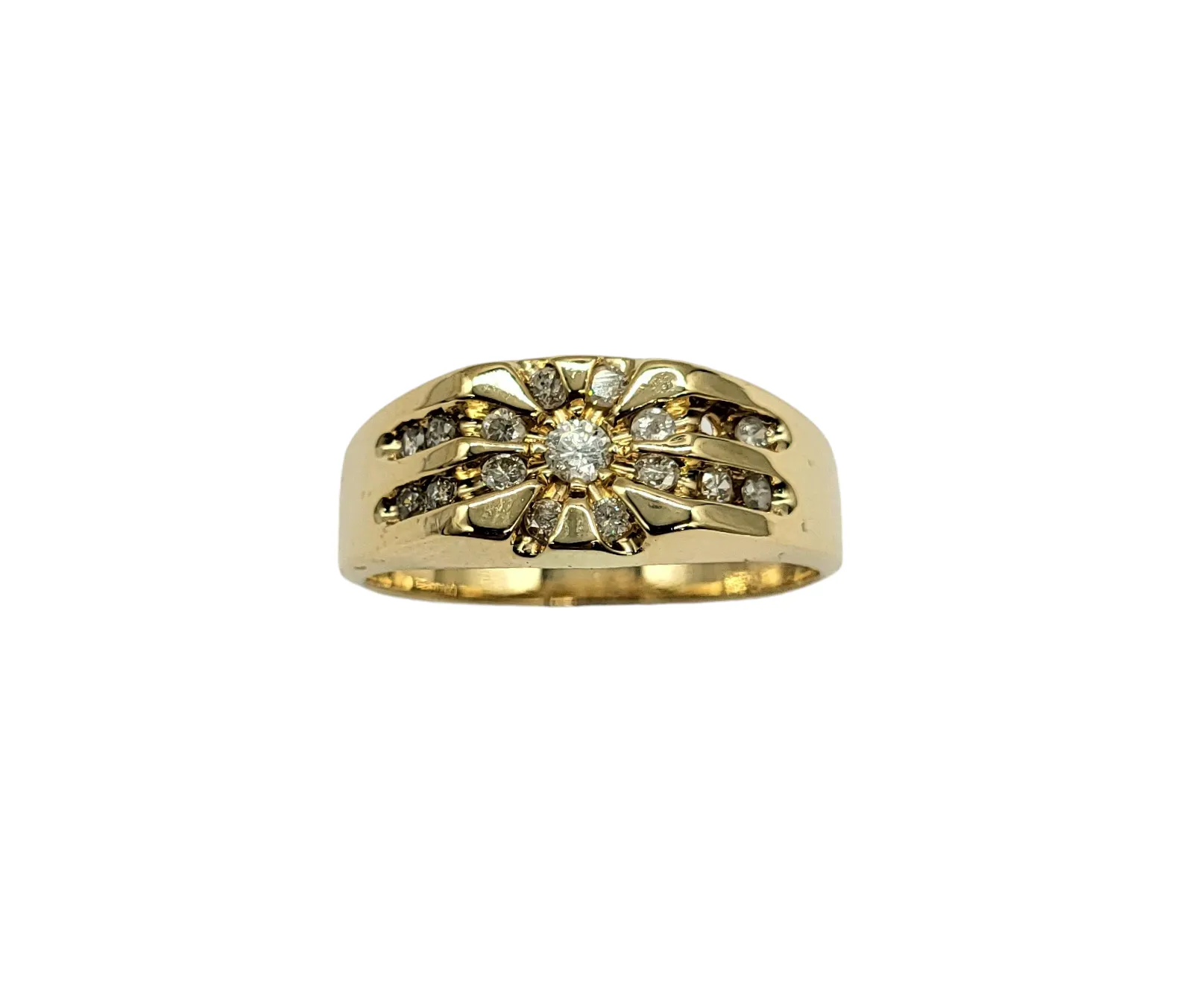 1/2 Carat Total Weight Diamond Starburst Ring