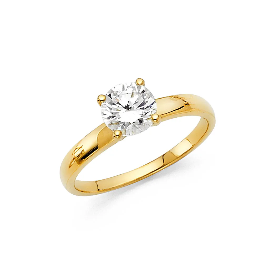 14K CZ ENGAGEMENT RING