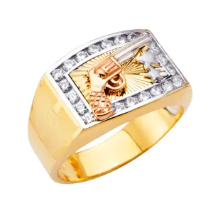 14K Revolver Men's CZ Ring