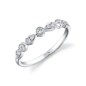 14K White Gold Stackable Diamond Ring