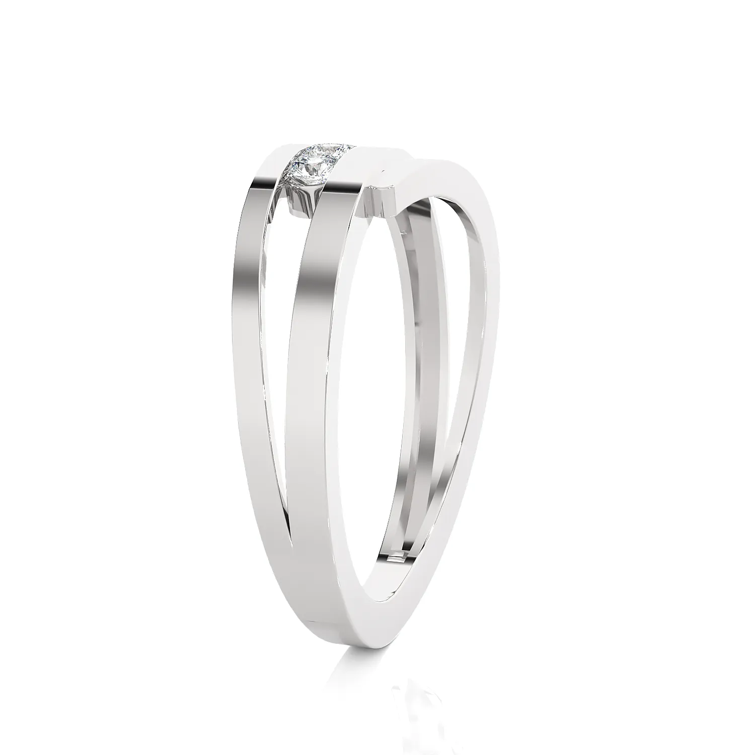 1/6 ctw Round Three Stone Lab Grown Diamond Ring