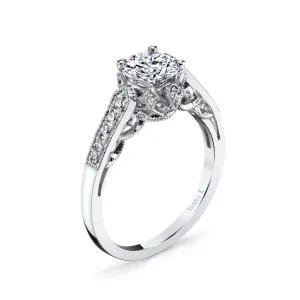 18K White Gold Diamond Engagement Ring