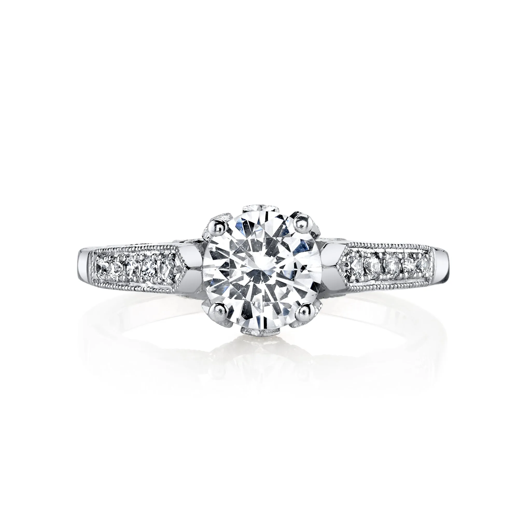 18K White Gold Diamond Engagement Ring