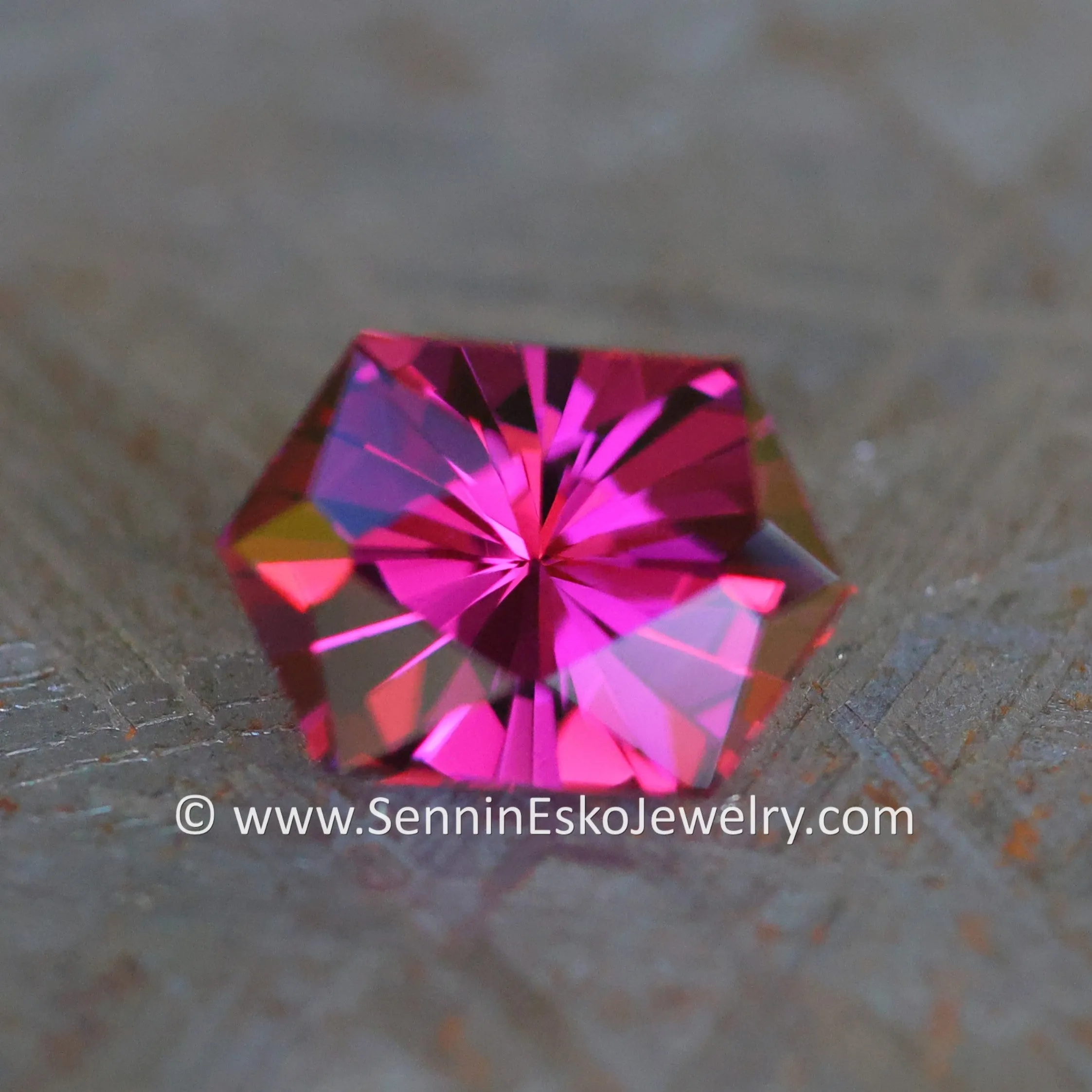 2.3ct Magenta Garnet Hexagon - 9.5x6.6mm