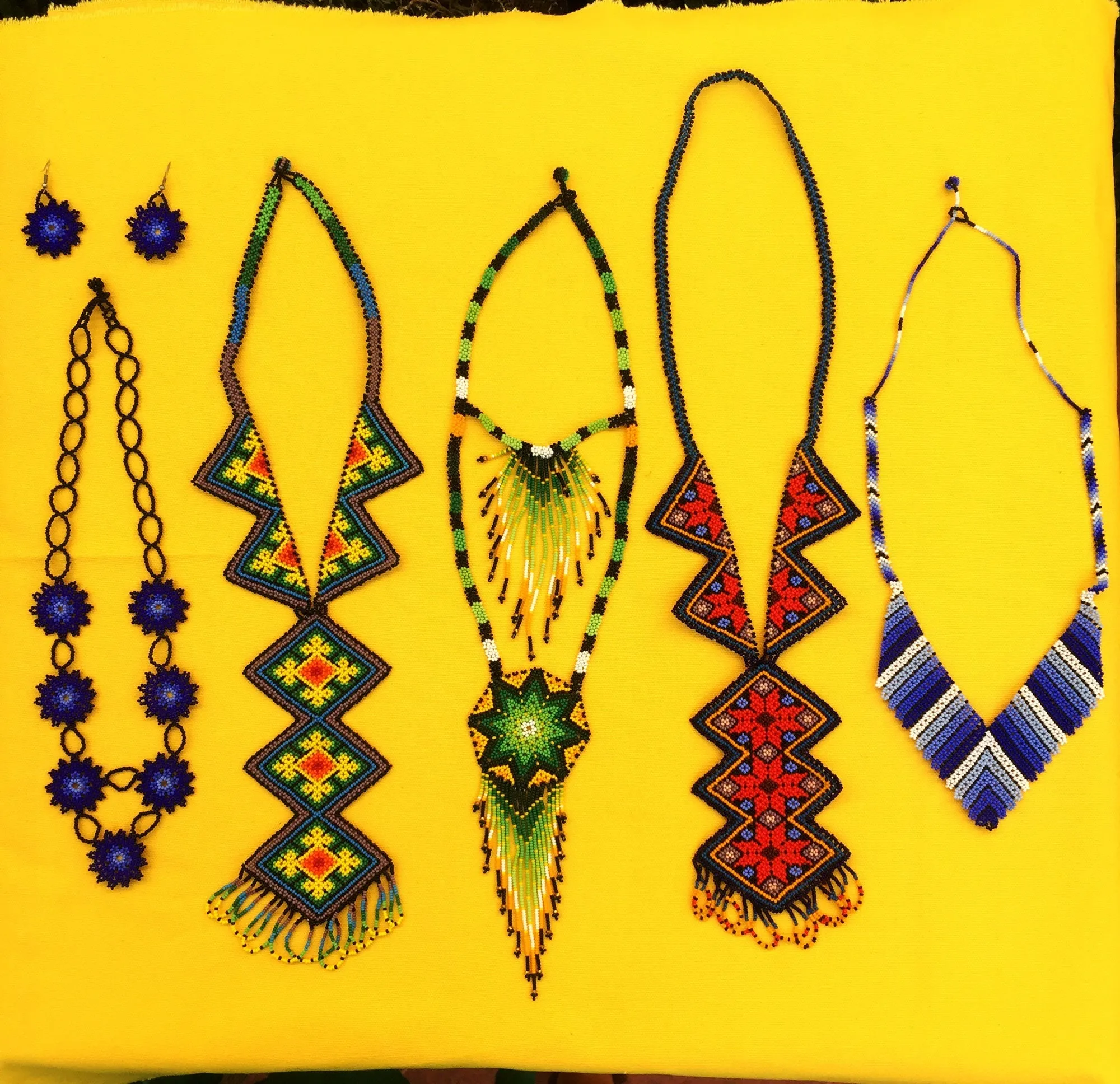 30 Wholesale Mexican Huichol Beaded Necklaces Unique Statement Jewellery