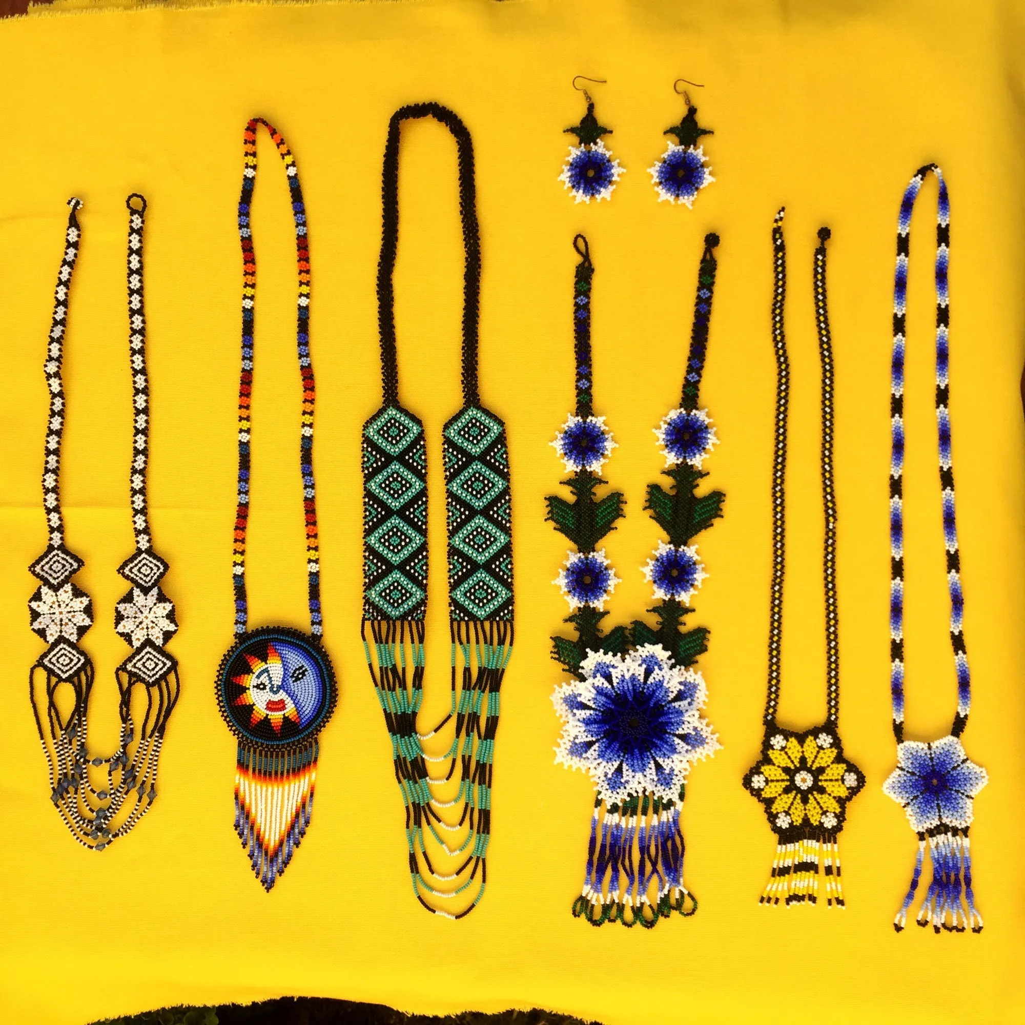 30 Wholesale Mexican Huichol Beaded Necklaces Unique Statement Jewellery