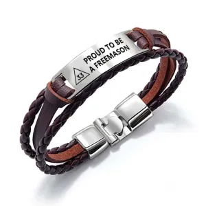 33rd Degree Scottish Rite Bracelet - Black & Brown