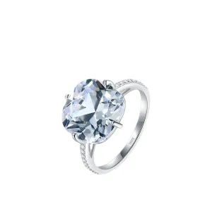 5-Carat Sterling Silver Zircon Ring: A Modern Statement Piece for Women