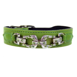 After Eight Dog Collar in Lime Green