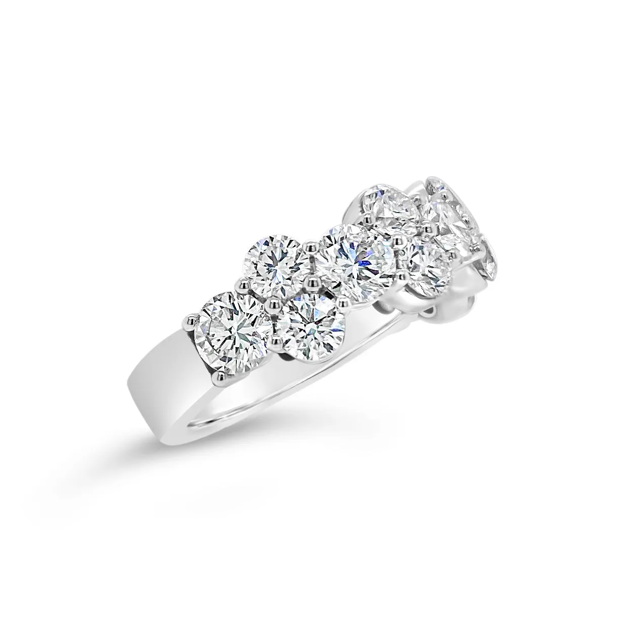 Alternating Diamond Wedding Band