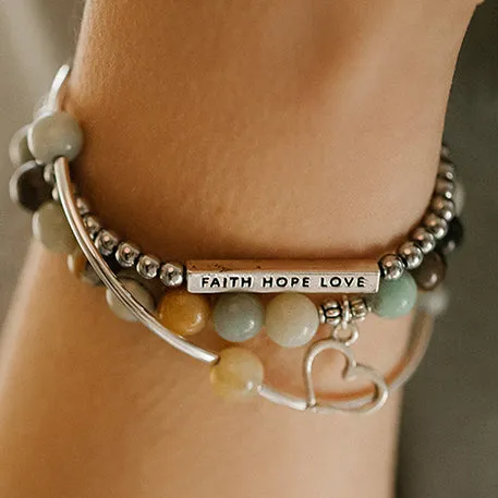 Anchor | Soft Bangle Charm Bracelet | Onyx