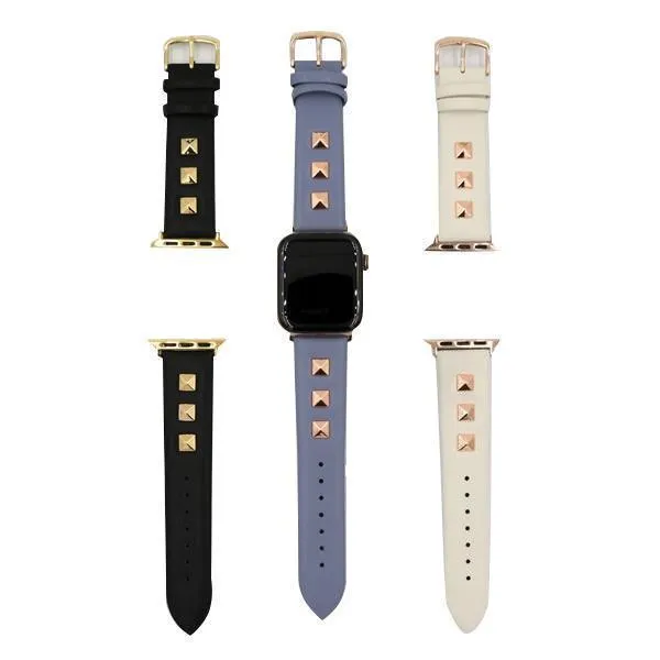 Apple Watch Band, Punk Studded Leather Rivets studs Design, fits iWatch, 38mm, 40mm, 42mm, 44mm  Series 7 6 5 4 3