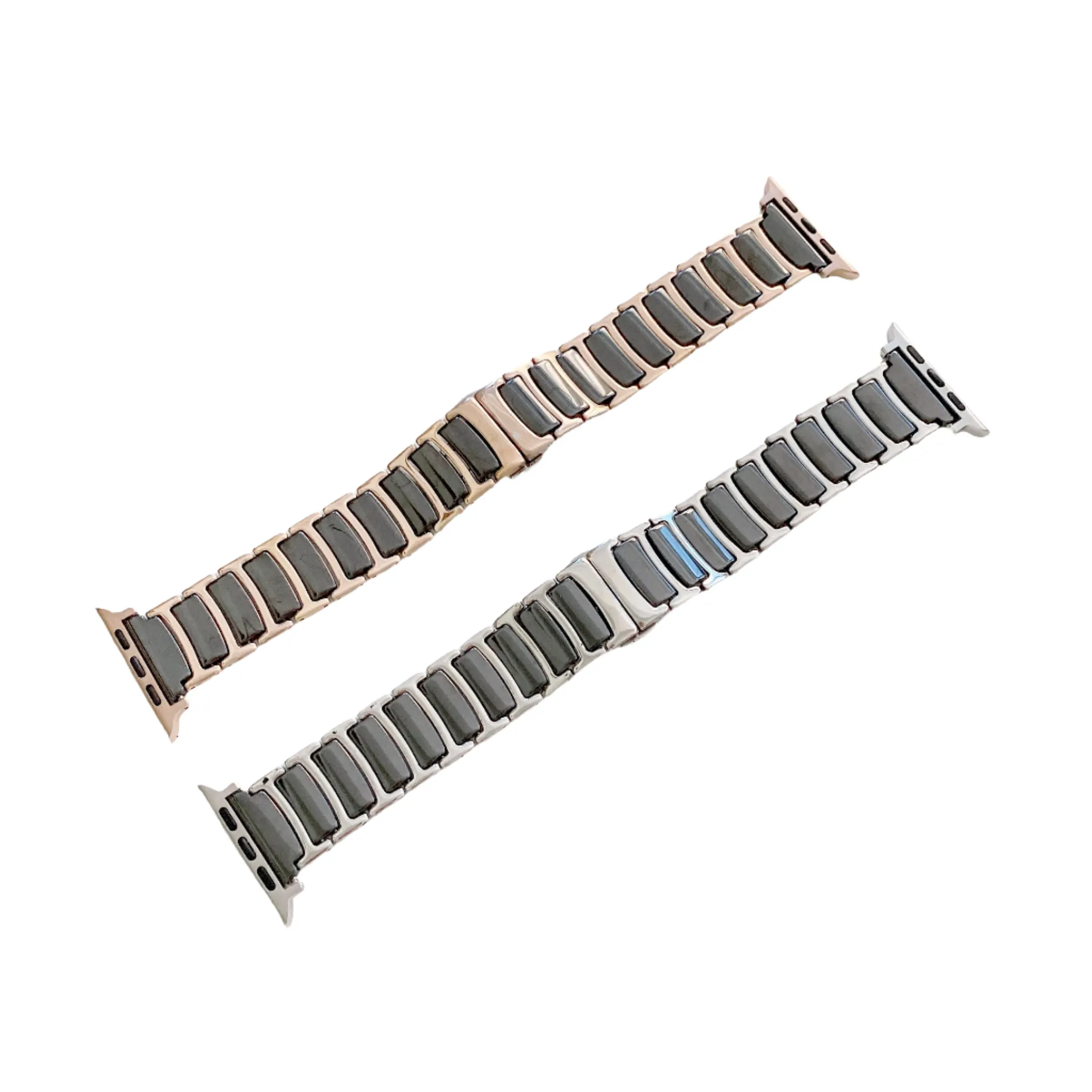 Apple Watch Band Series 9 8 7 6 5 luxury Ceramics Stainless Steel Bracelet