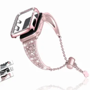 Apple Watchband Series 7 6 Ladies Diamond Premium Steel Bracelet Strap