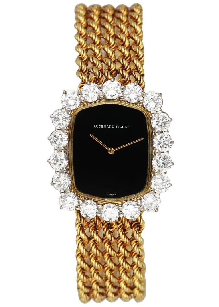 Audemars Piguet Onyx Dial Diamond Bezel Ladies Watch