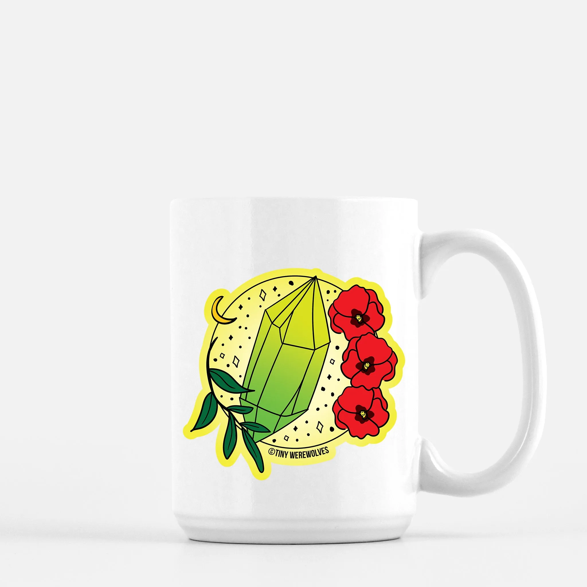 August Crystal & Flower Birthstone Mug