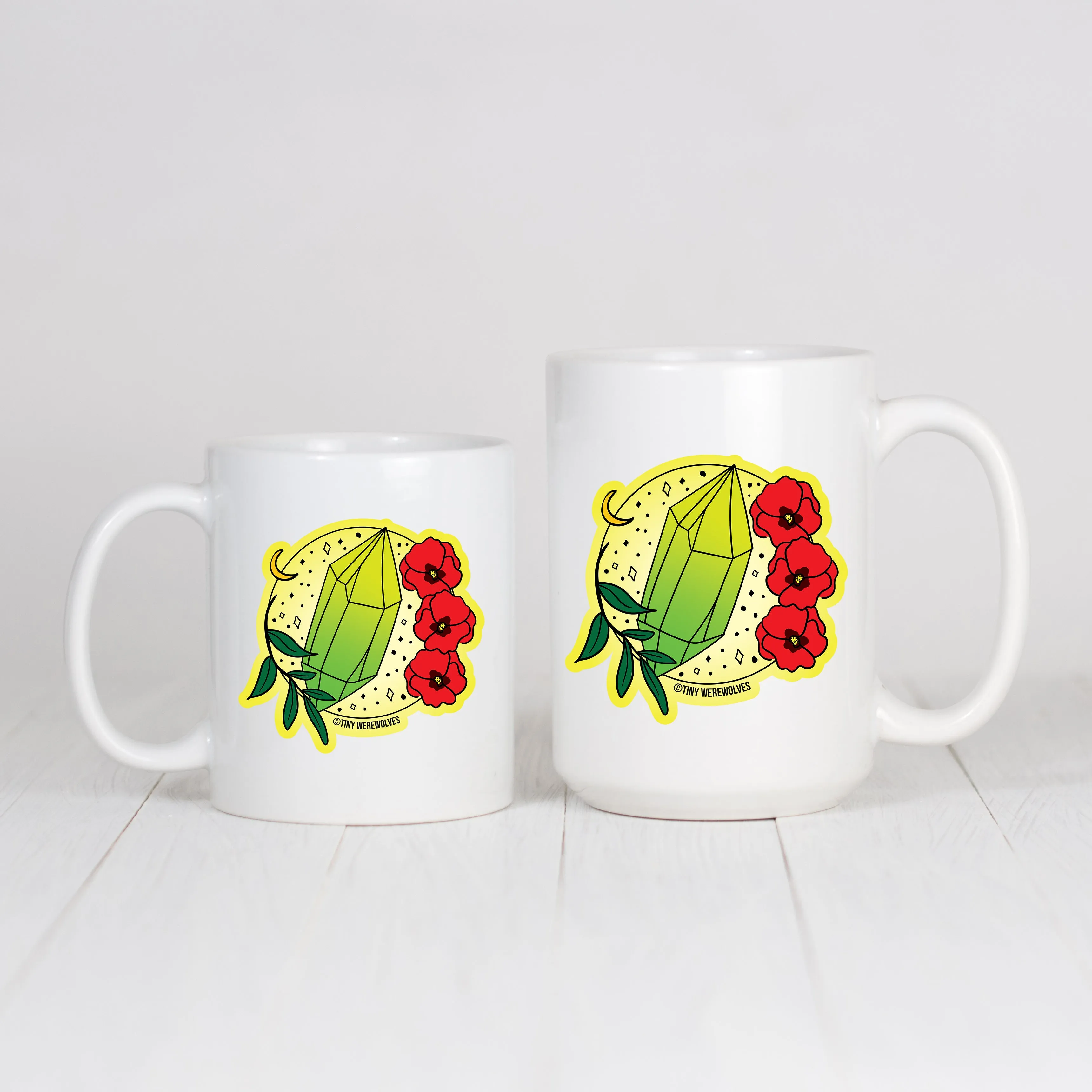 August Crystal & Flower Birthstone Mug