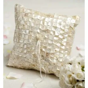 Beautiful Mother of Pearl Shell Ring Pillow