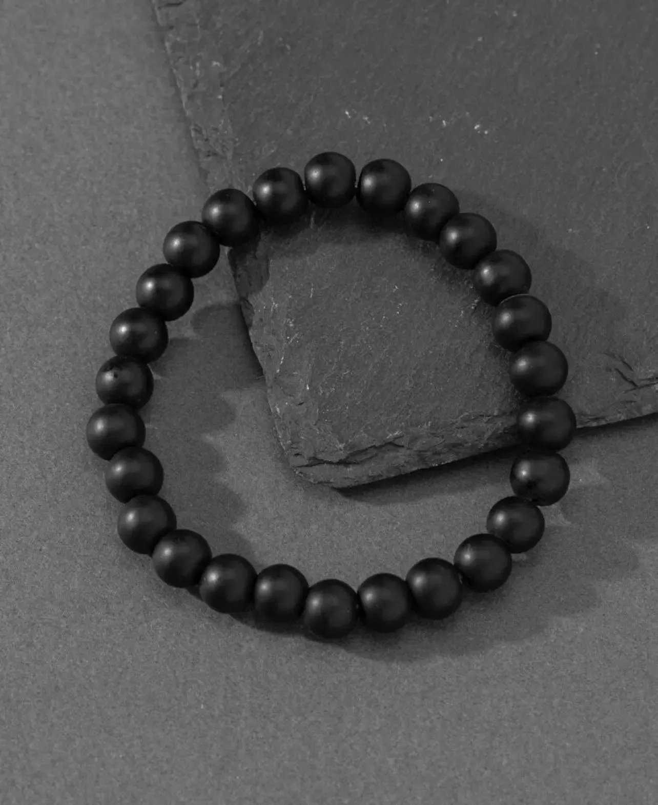 Black Onyx Matt Natural Stone Handmade Bracelet