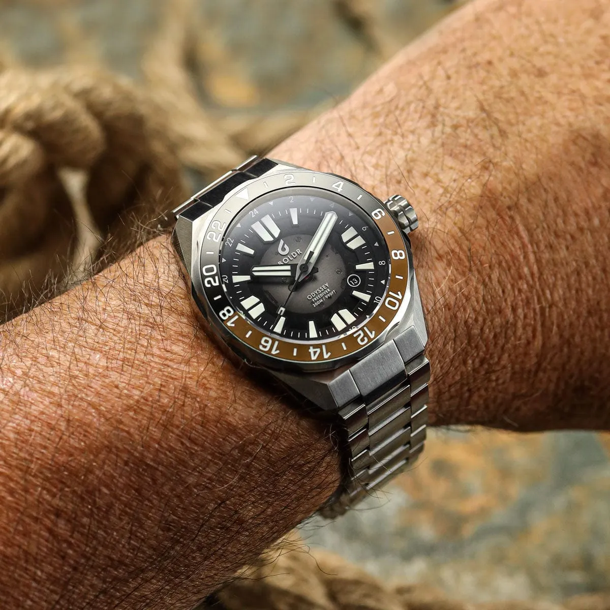 Boldr Odyssey Freediver GMT - Black / Brown