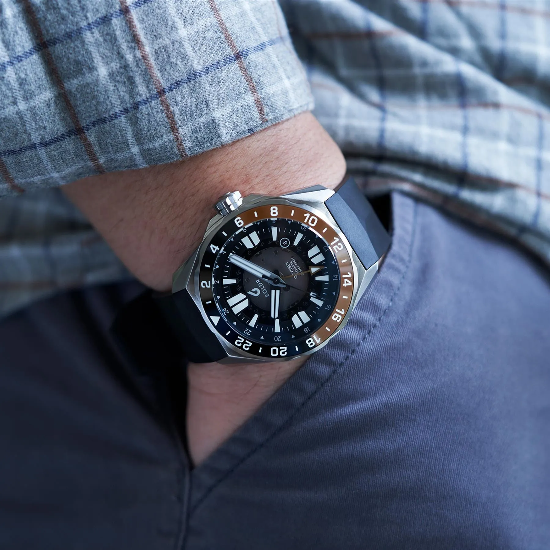 Boldr Odyssey Freediver GMT - Black / Brown