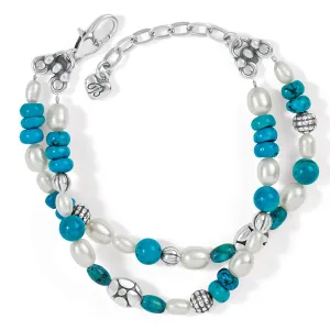 Brighton | Pebble Turquoise and Pearl Double Bracelet | Women's