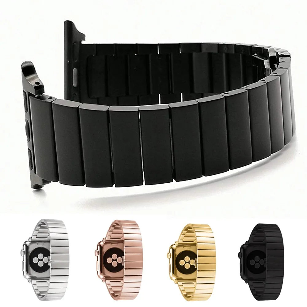 Butterfly Clasp Premium Steel Band Series 7 6 5 4 Link Bracelet Strap