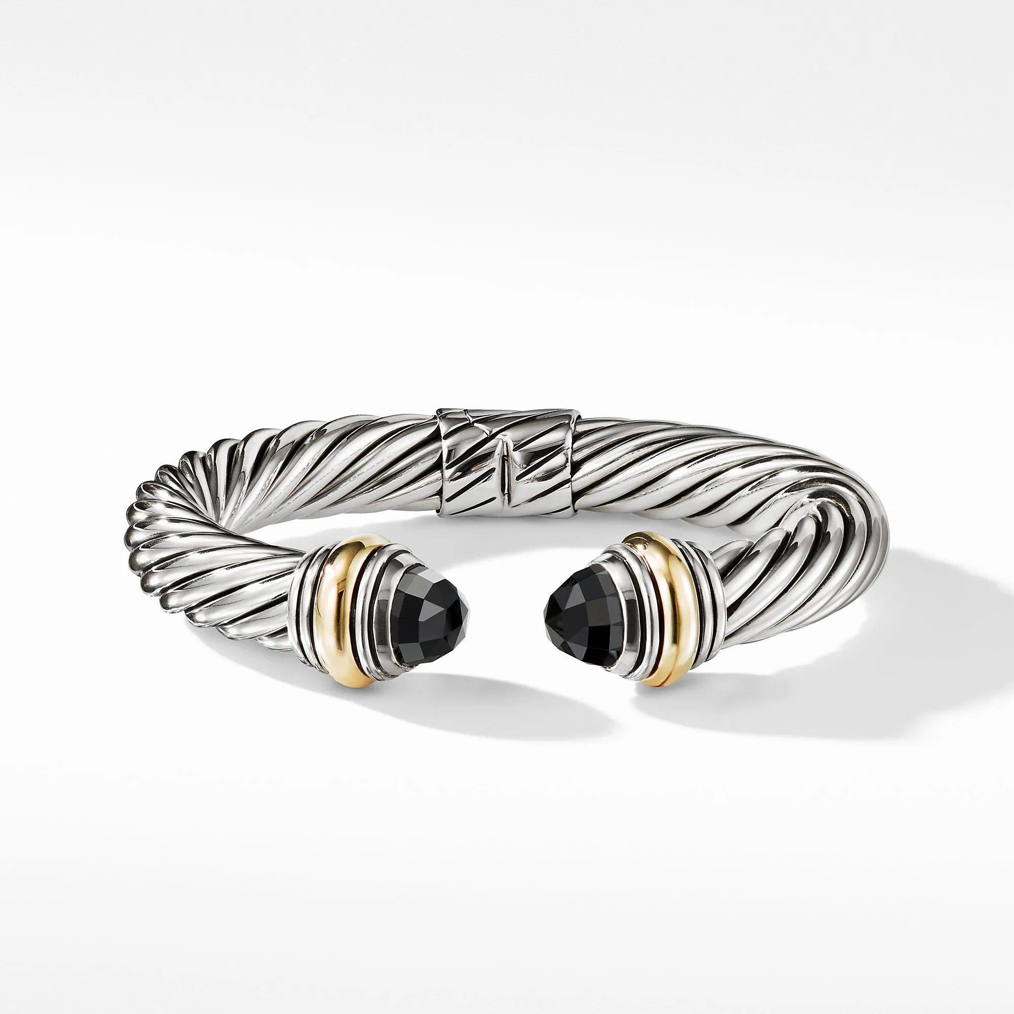 Cable Classics Bracelet with Black Onyx and 14K Gold, 10mm