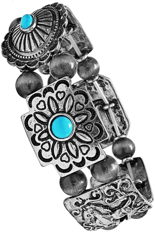 Cactus Thunderbird Bracelet (Turquoise)