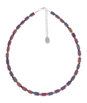 Carrie Elspeth Spectrum Lava Glimmer Glass Beaded Necklace