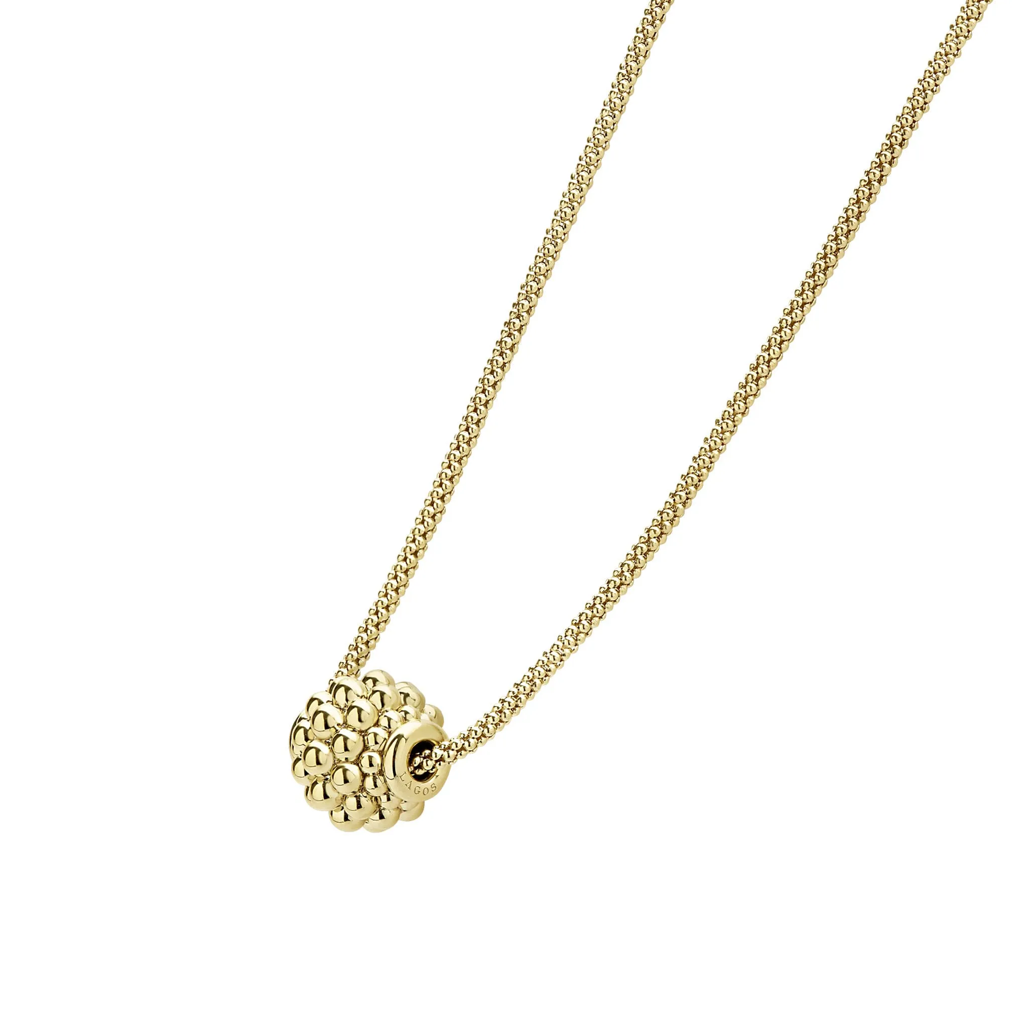 Caviar Gold 18K Gold Caviar Ball Pendant Necklace