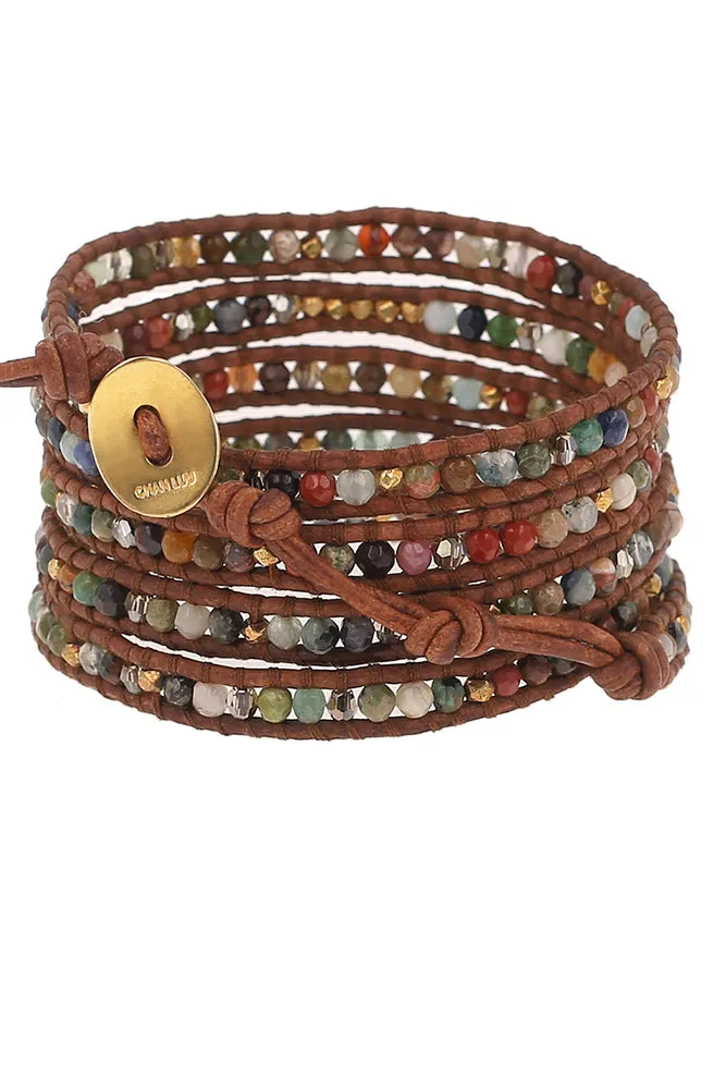 Chan Luu Multi Cabochon Wrap Bracelet