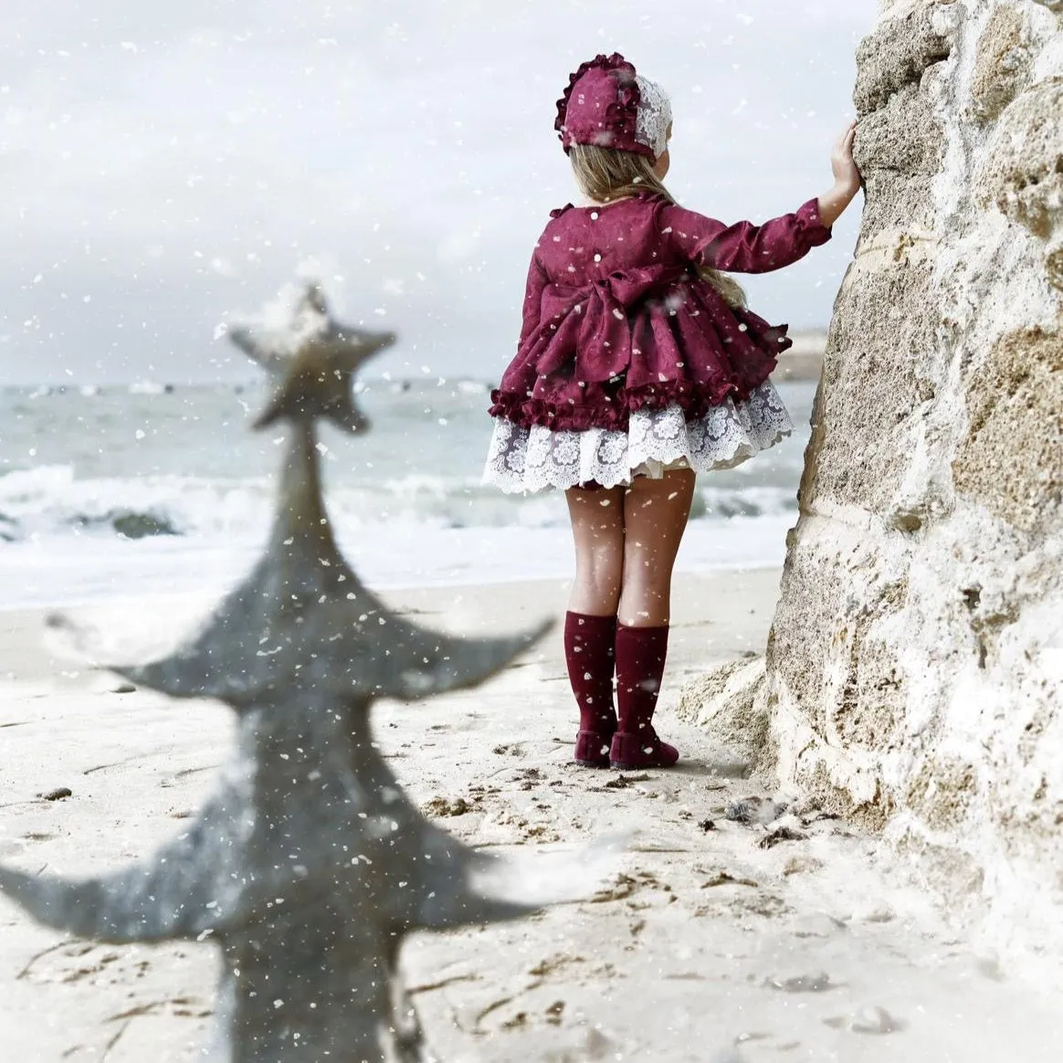 Christmas Garnet Lace Dress