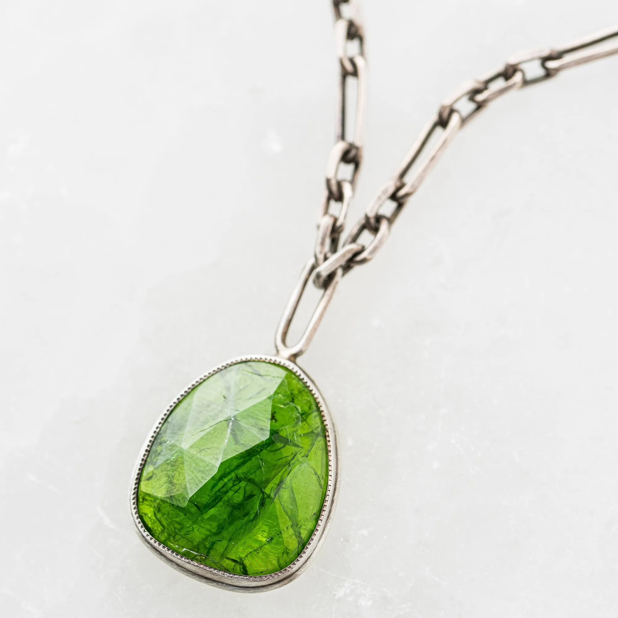 Chrome Diopside Freeform Necklace