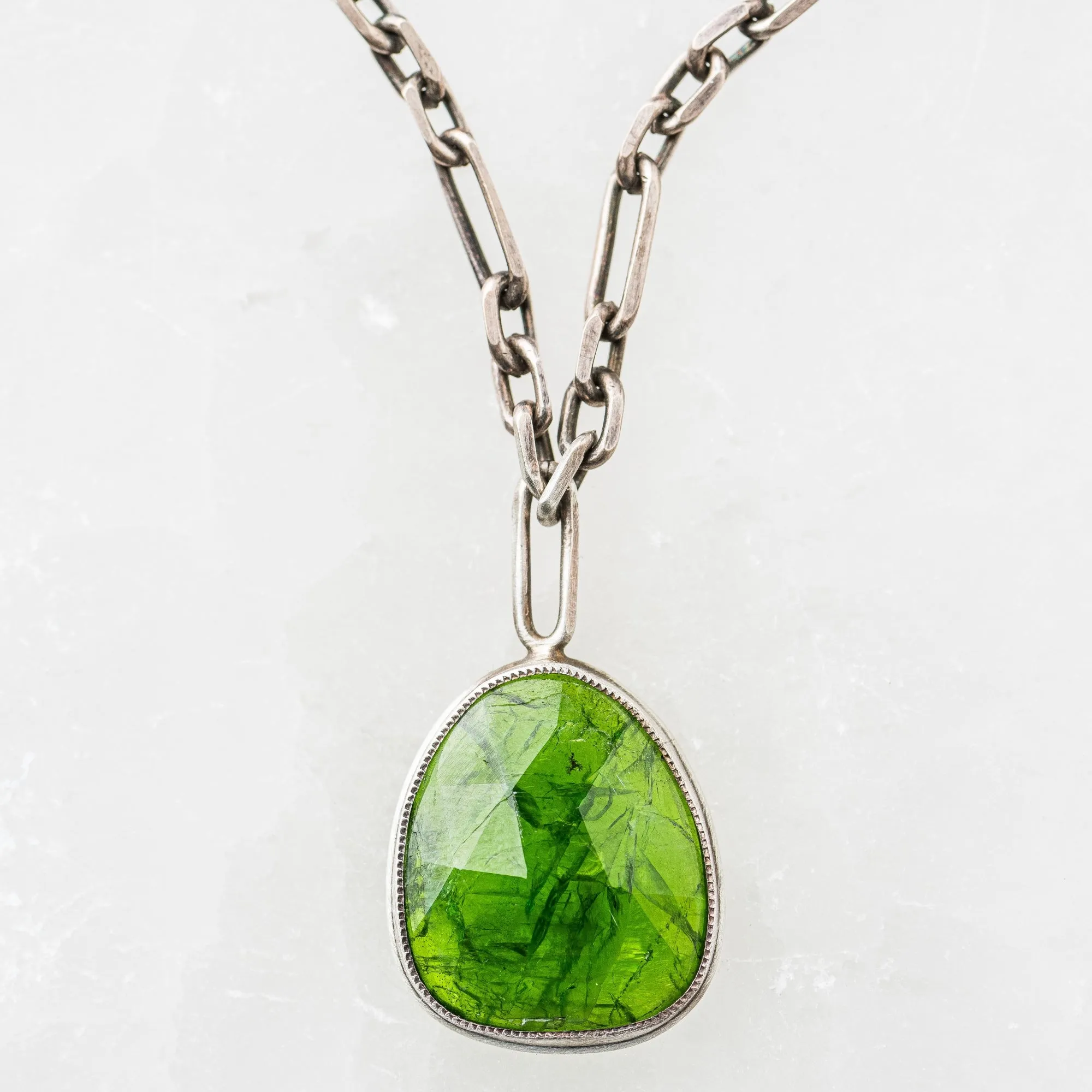 Chrome Diopside Freeform Necklace