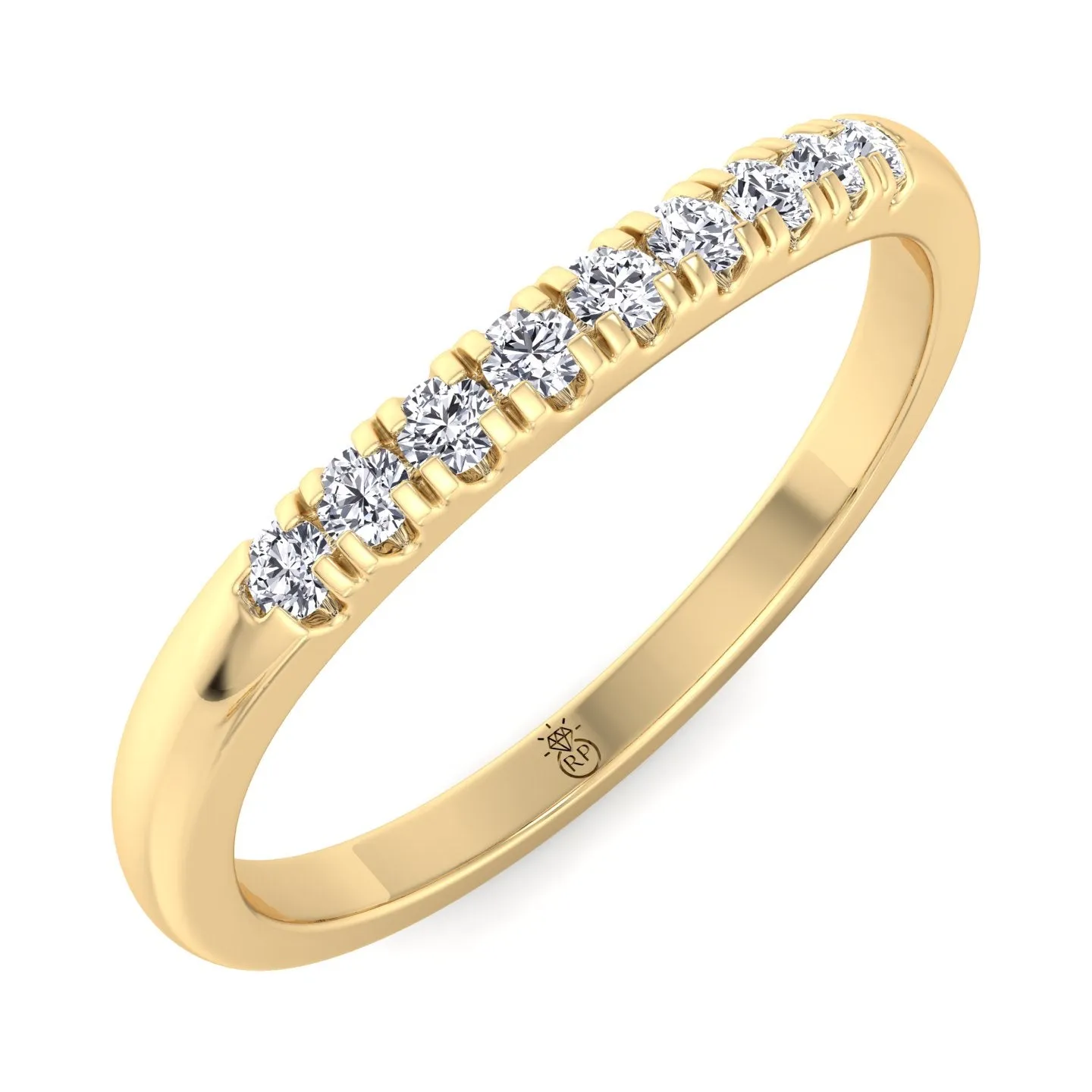 Coraline - French Set Wedding Band (0.06 CT)