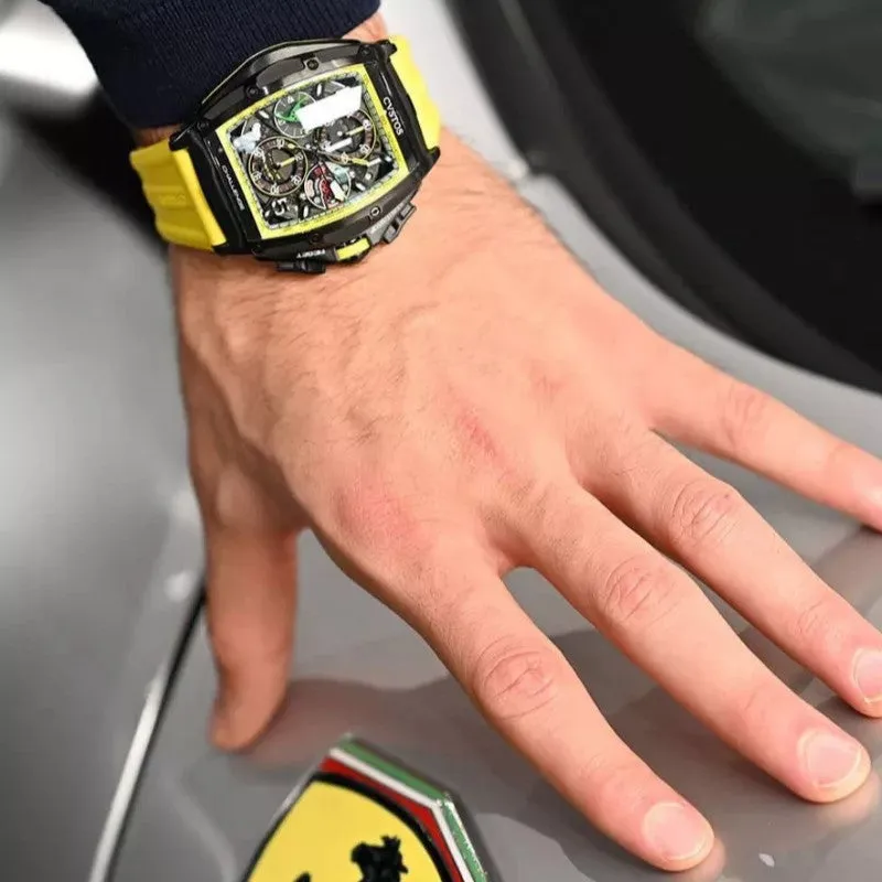 CVSTOS - Chronograph-S Black Steel | Yellow