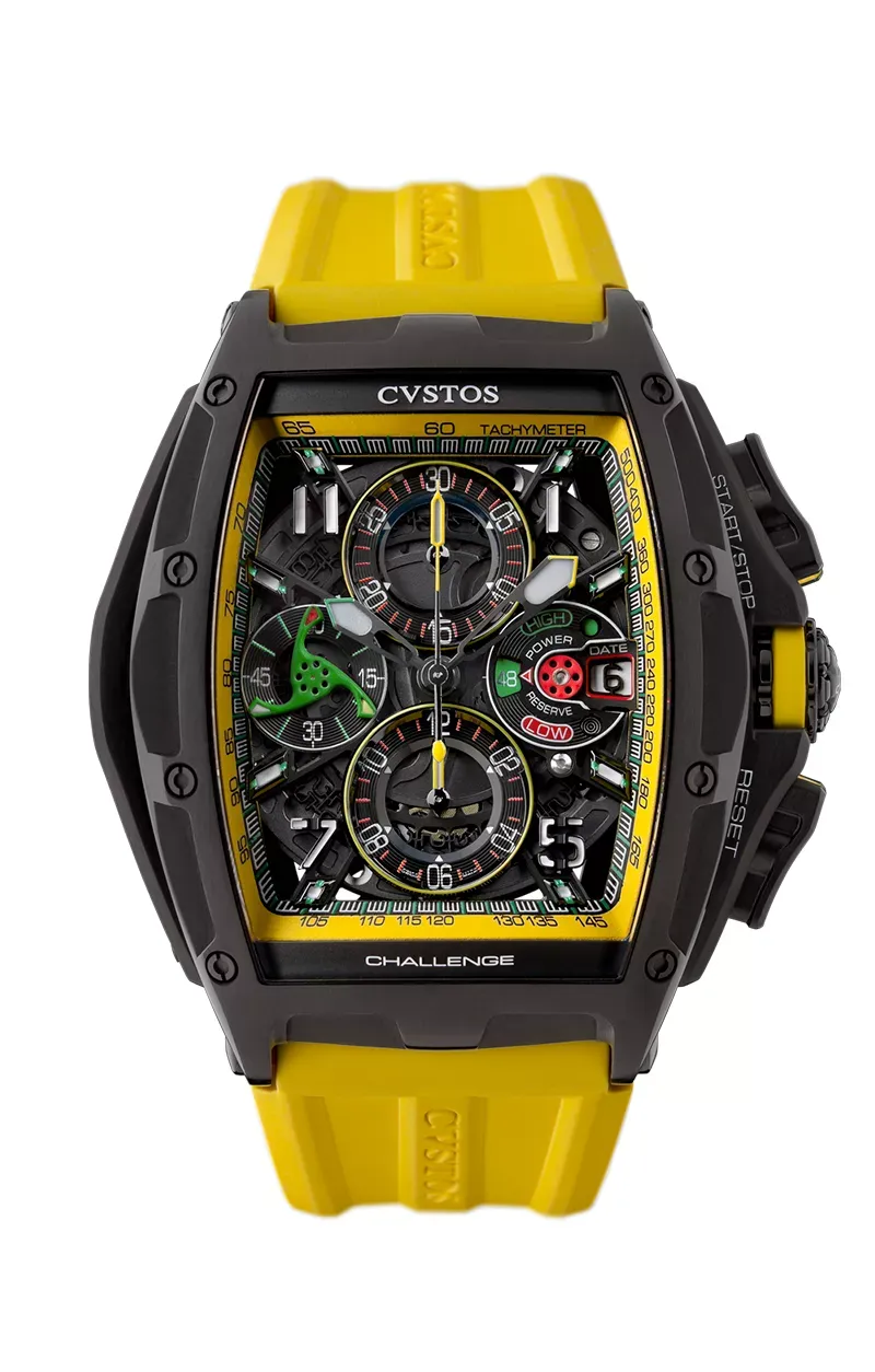 CVSTOS - Chronograph-S Black Steel | Yellow