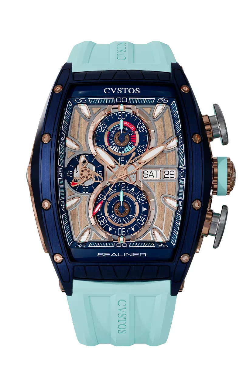 CVSTOS - Sealiner Chronograph Navy Blue Steel Rose-Gold | C01107.4105001