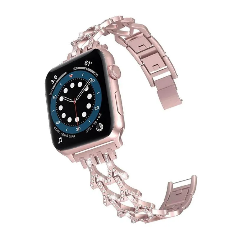 Diamond Watch Strap for Apple Series 7 6 Premium Steel Strap Bracelet