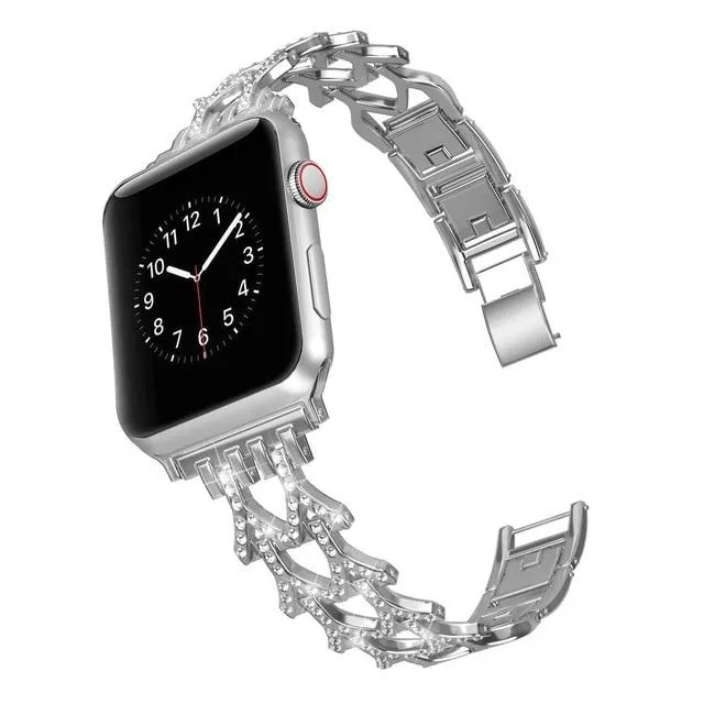 Diamond Watch Strap for Apple Series 7 6 Premium Steel Strap Bracelet