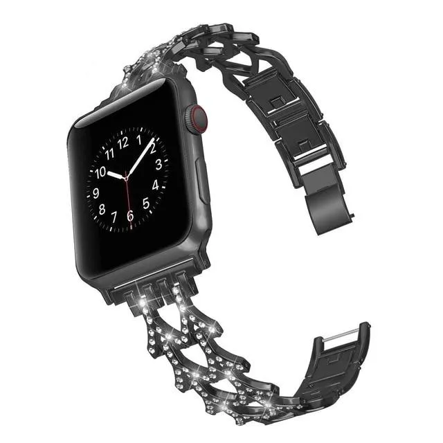 Diamond Watch Strap for Apple Series 7 6 Premium Steel Strap Bracelet