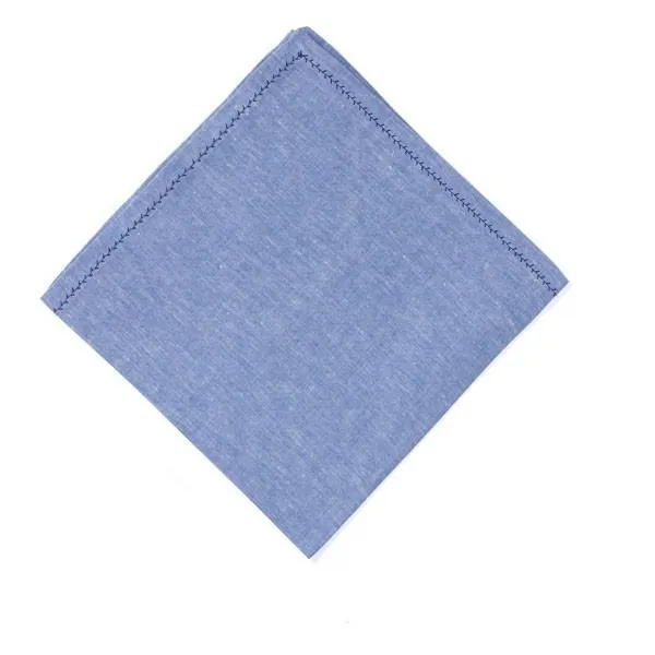 Feather Stitch Napkin Blue