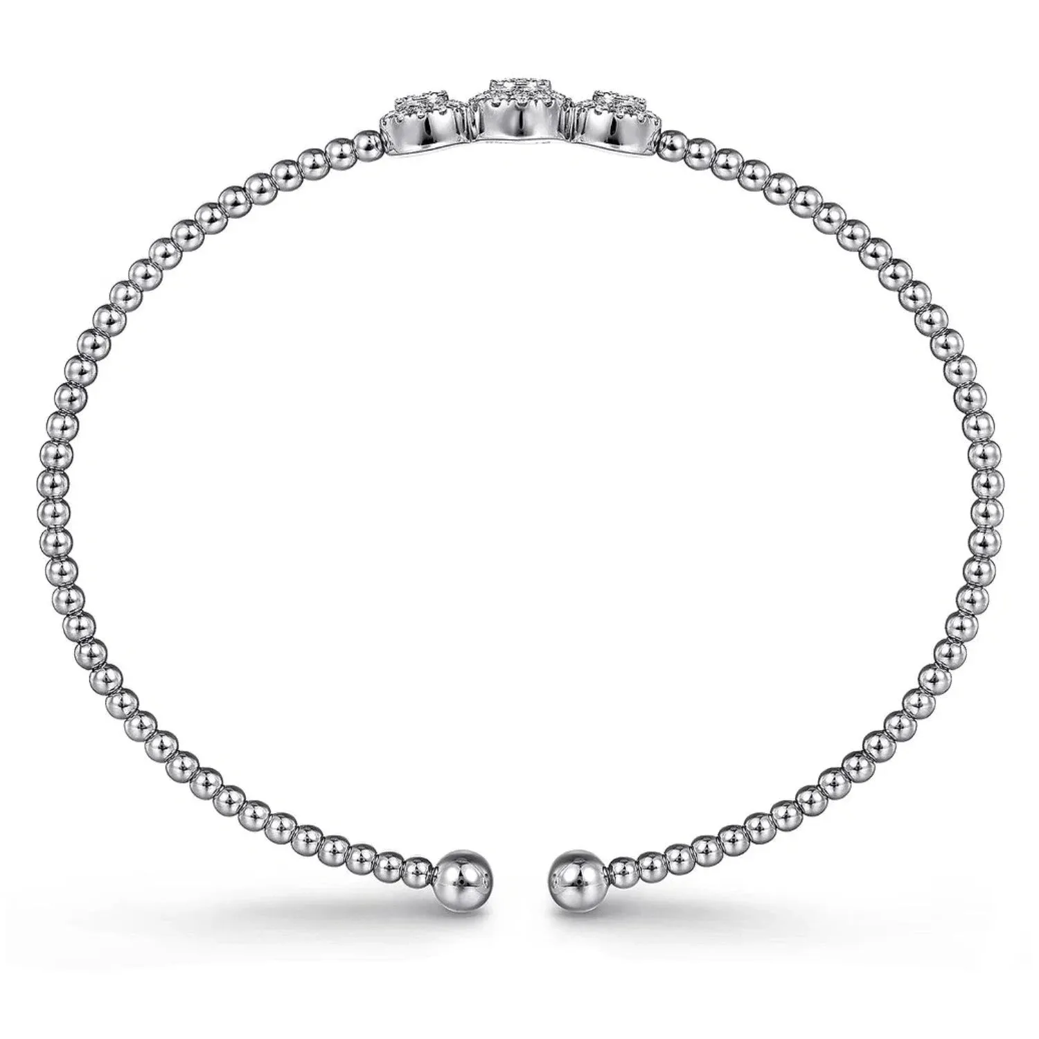 Gabriel & Co. Bujukan Triple Circle Pave Diamond Bangle